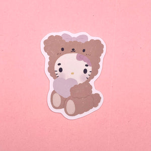 teddy kitty sticker