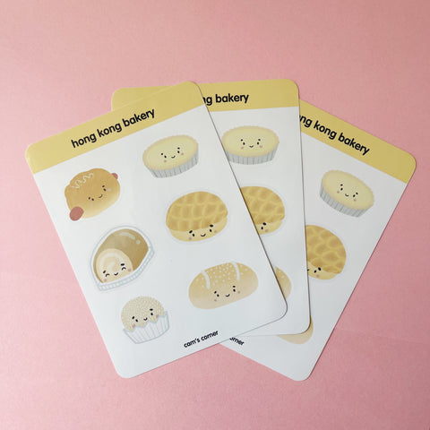 hk bakery sticker sheet