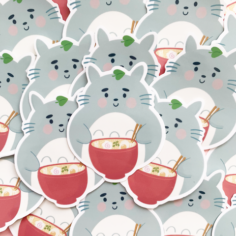 totoro n ramen sticker